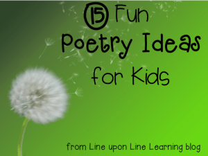 15 fun poetry ideas