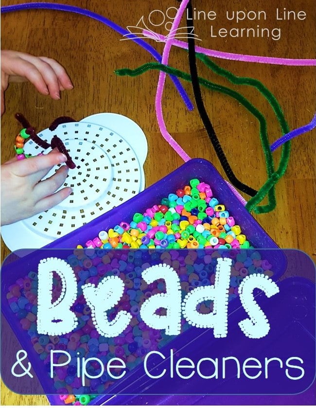 Beads and Pipe Cleaners Play Time | Line upon Line Learning blog