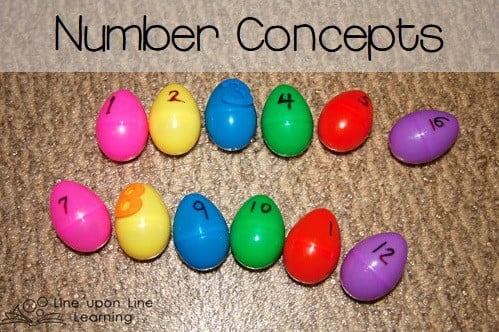 Learning Number Concepts with Plastic Eggs