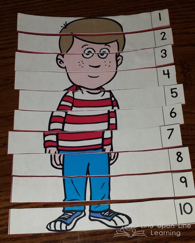 Body Puzzle from 1 to 10