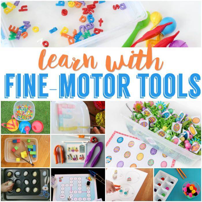 Practice fine motor skills with some of these amazing ideas using simple tools.