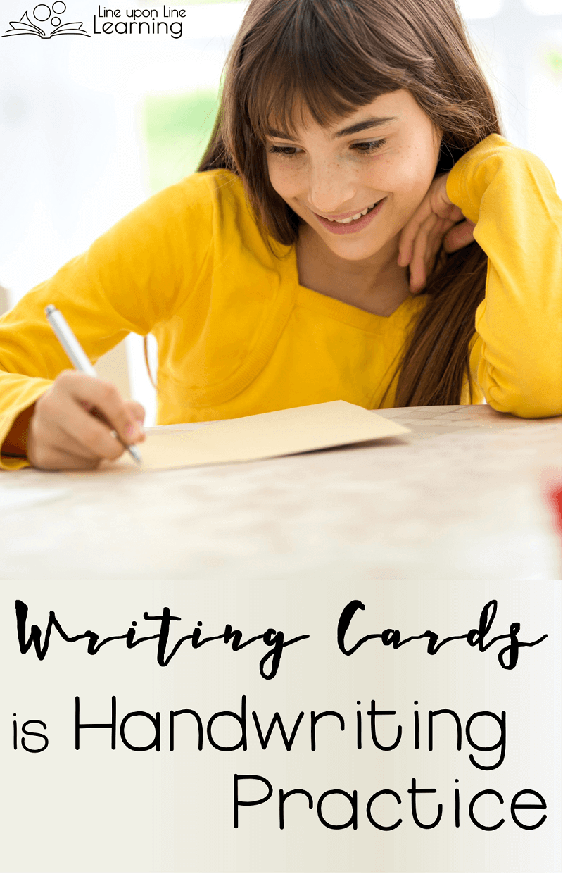 Writing cards to family and friends is a great way to practice handwriting skills, without your children even realizing it!