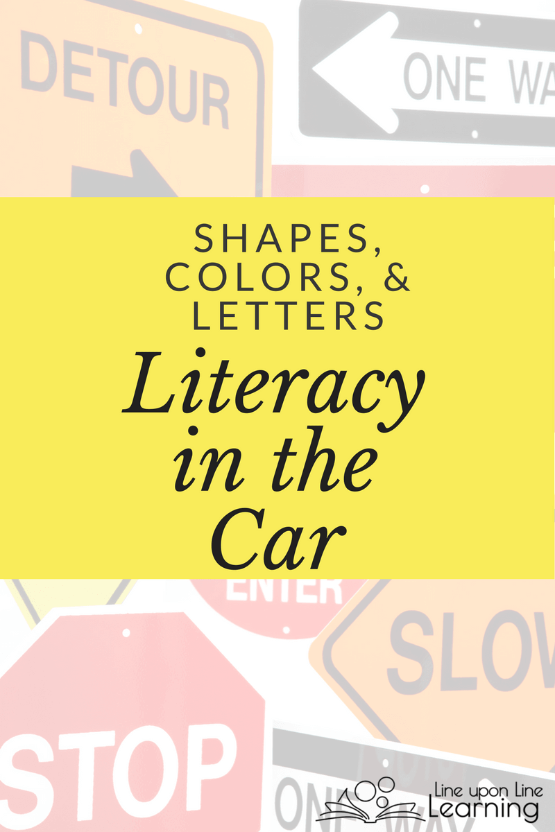 Find shapes, colors, and letters with these simple literacy in the car activities.