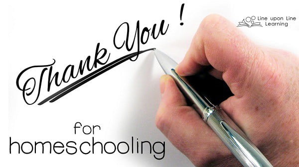 thank you for homeschooling