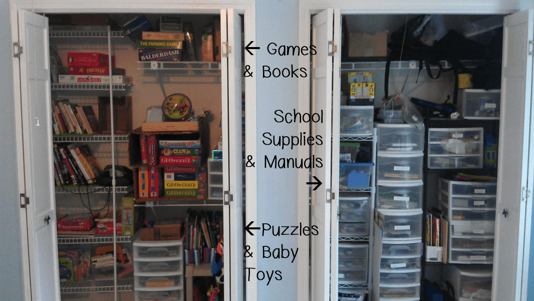 I love that I have space for storage! This is only a fraction of the books we own.
