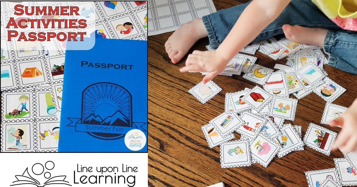 Cutting and pasting activities stamps into our Summer Fun Passports is great fine motor practice for my preschooler. What fun it is to track our activities with a passport to fun!