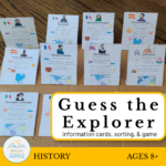 Guess the Explorer! Information Cards, Sorting, and Two-Player Game