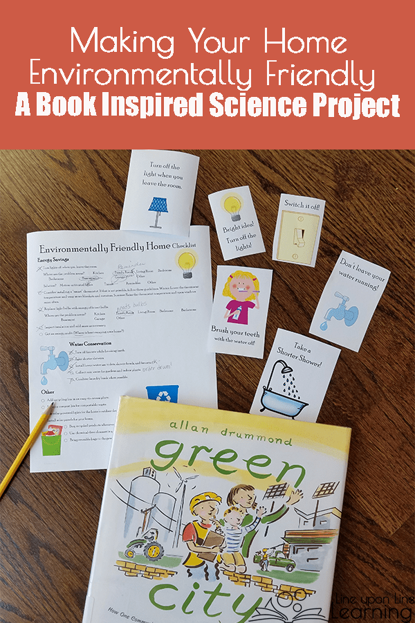We were inspired by the picture book Green City to make our home more environmentally friendly! See the free checklist on this post to do the same in your home.