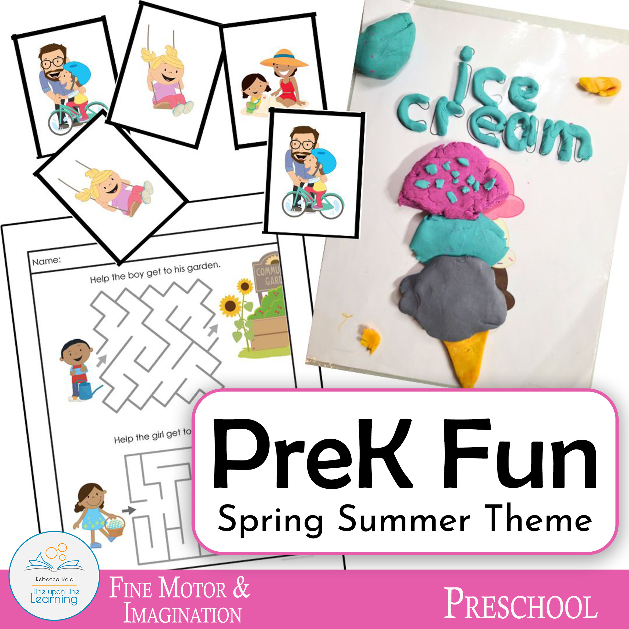 PreK Fun Spring and Summer Fine Motor and Imagination Activities