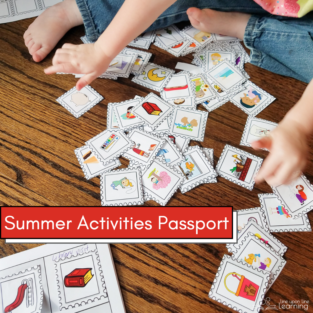 We keep track of our summer bucket list inside of our Summer Fun Passport. More than 80 colorful stamps fit right inside, and we can even design our own activities stamps.