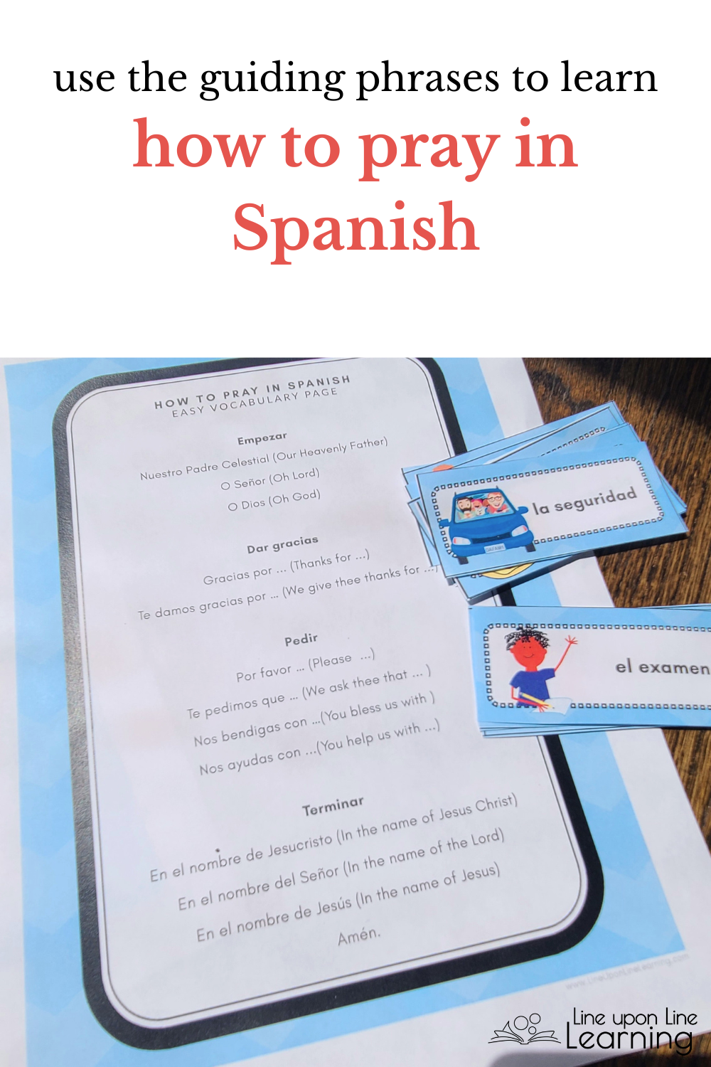 pin how to pray in Spanish
